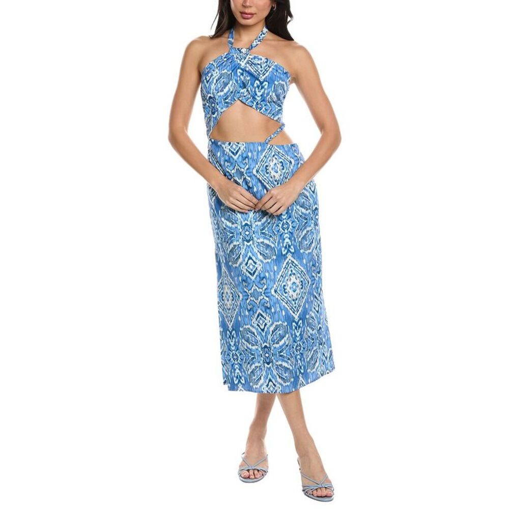Seraphina Womens  Sleeveless Midi Dress, Blue